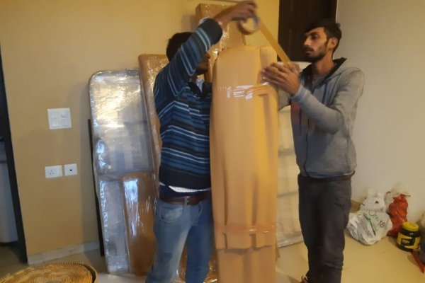 Various packing materials including boxes and bubble wrap